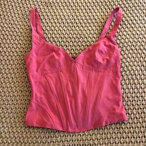 Zara corset pink top
